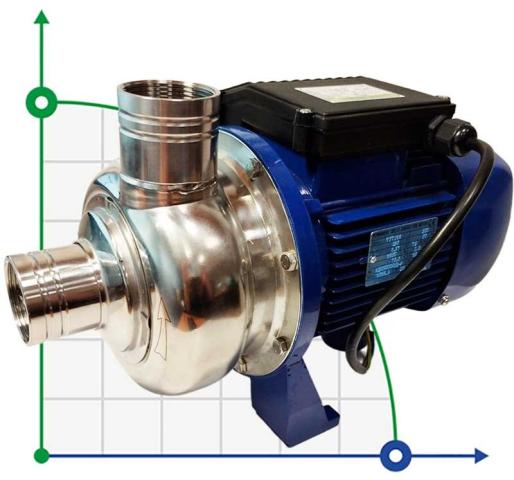 Центробежный насос для воды BB250/055D, AISI304, 220V/50Hz, 2900