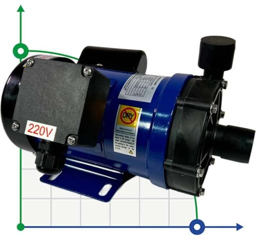 Химический насос MD-F-257SAE-5V22AYS, PPH, 60L/min, 7.3m, 220V