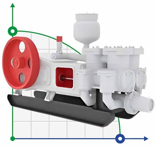 Насос высокого давления НБ-80 для циркуляции бурового раствора в скважине