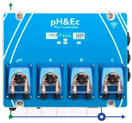 Автоматический контроллер pH&Ec с измерением температуры воды и тремя насосами для дозирования удобрений с Wi-Fi