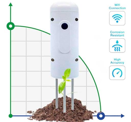 Датчик влажности и температуры почвы с Wi-Fi