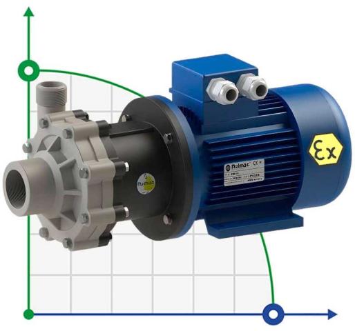 Взрывозащищенный насос с магнитной муфтой FLUIMAC COMPASS CM 10 PP, 0,55 кВт, 380В, Ex