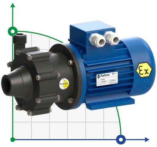 Кислотостойкий насос с магнитной муфтой FLUIMAC COMPASS CM 6 PVDF, 0,25 кВт, 380В, Ex