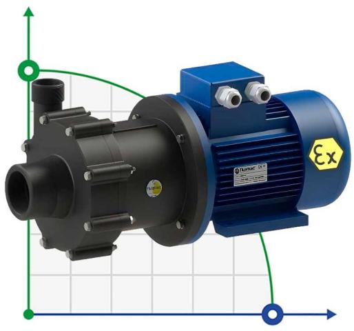 Насос ATEX с магнитной муфтой FLUIMAC COMPASS CM 15 PVDF, 1,1 кВт, 380В, Ex