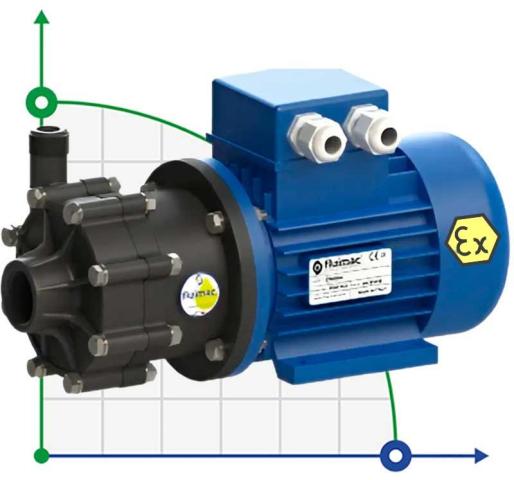 Насос с магнитной муфтой FLUIMAC COMPASS CM 4 PVDF, 0,12 кВт, 380В, Ex