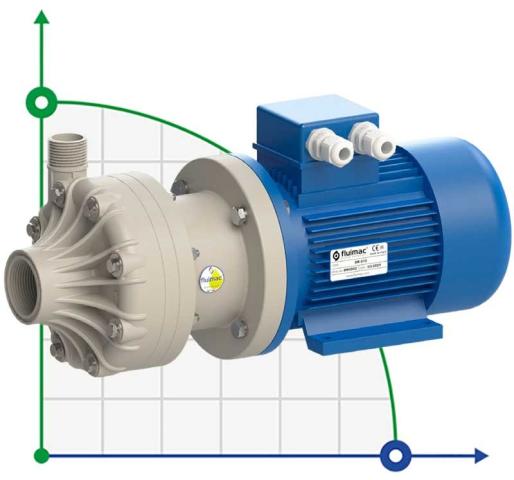 Химический пластиковый насос FLUIMAC DRAGON 10 PP, 0,75 кВт, 380В