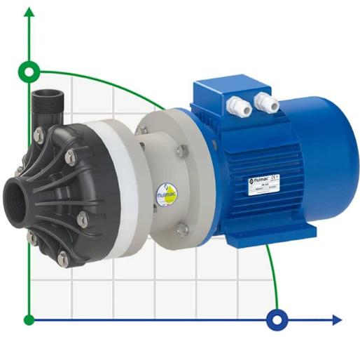 Химический пластиковый насос FLUIMAC DRAGON 30 PVDF, 2,2 кВт, 380В