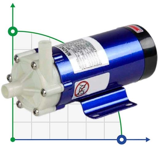 Химический насос с магнитной муфтой FLUIMAC MINI COMPASS MC 30 PVDF, 45 Вт, 220В