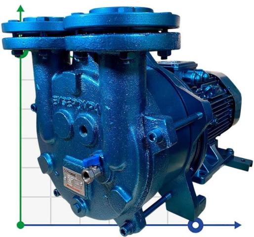 Вакуумный водокольцевой насос ESV 220/90, 195 м3/ч, 5,5 кВт, 1450 об/мин