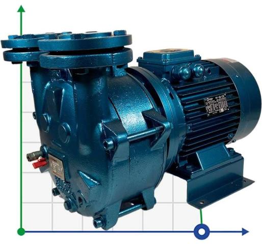 Водокольцевой вакуумный насос ESV 210/80, 145 м3/ч, 4,0 кВт, 1450 об/мин