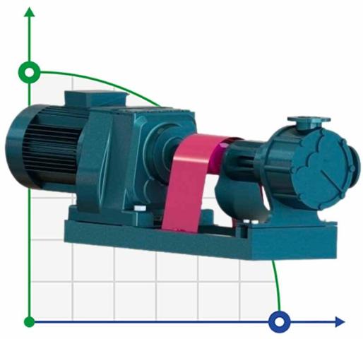 Шестеренчатый насос для битума EMSE EDP-I 2 1/2 дюйма, 25 м3/ч, 3 бар, 4 кВт, 500 об/мин, 380В, 50 Гц с рубашкой обогрева, мотор-редуктором