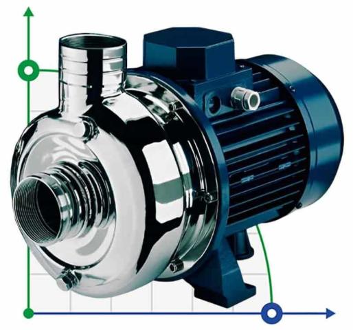 Насос из нержавеющей стали для холодильных установок CHX/200, 1,5 кВт, 24 м3/ч, 24,5м, 380V/T, AISI 304 (EBARA DWC)