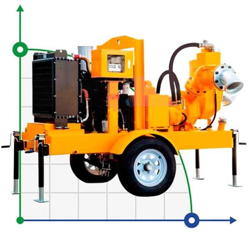 Дизельная насосная станция SPDW150 300 м3/ч, 35 м, с двигателем Cummins, 67 кВт, 1800 rpm