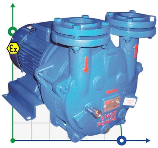 Вакуумный биоэтанольный насос ESV 220/90, 195 м3/ч, 5,5 кВт, 1450 об/мин, Ex