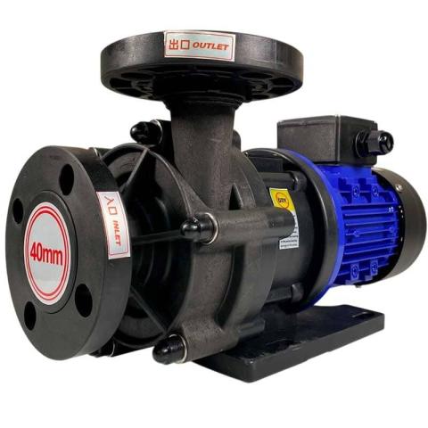 Химический насос с магнитной муфтой QHX-E-440-SSV5V38AFGABS, CFRETFE, 240L/min, 12.3m, 380V