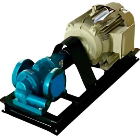 Шестеренчатый насос JKRN 400 L 4 дюйма, 50 m3/h, CI чугунный корпус, с двигателем 11 кВт, 380V, 1140 об/мин