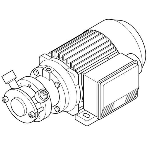 Импеллерный насос для перекачки пюре с ягодами LIVERANI EP MICRO 3/8" NR TF/I 0,18 кВт, 1400 об/мин, 380В с реверсивным переключателем