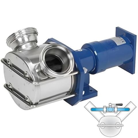 Импеллерный насос для перекачки виноградного сусла LIVERANI MID MAXI 80 +BY-PASS NR 150-600 об/мин под гидравлический двигатель