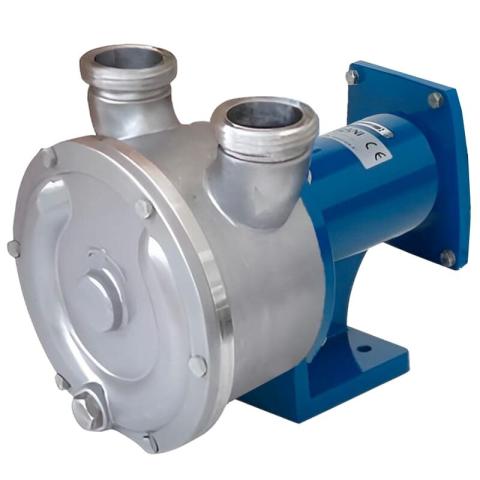 Вихревой насос для перекачки уксуса, уксусной кислоты LIVERANI MID 60 Inox 2, 350 л/мин, AISI 316, под гидравлический двигатель