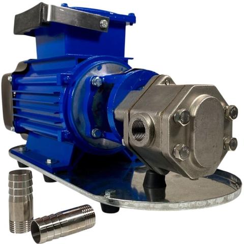 Шестеренчатый насос для перекачки крема, масла, сливок WCB-50/380В 50Гц, 25 л/мин, 30 м, AISI 304, 0,55 кВт, 1400 об/мин, Ex нержавеющий, шестеренчаты