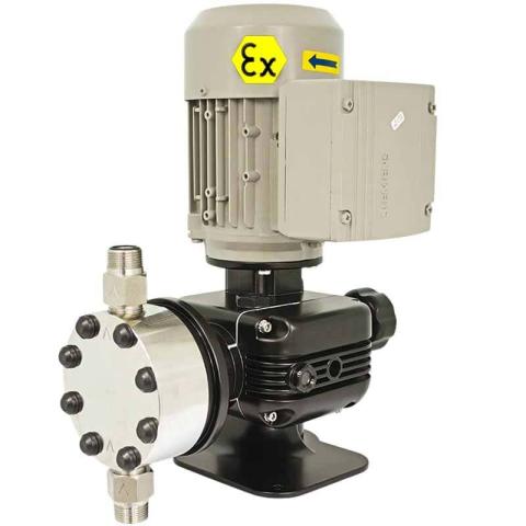 Мембранный моторный дозирующий насос EMEC серии PRIUS D 50Hz ATEX 3G/3D (взрывозащищенный) 12-750 л/ч, 10-5 бар