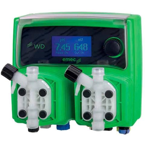 Двойной соленоидный дозирующий насос EMEC WHPH RH 6-10 л/ч, 7-3 комплексное решение для бассейнов