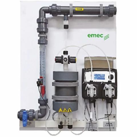 Генератор диоксида хлора EMEC LOTUS EASY 8–80 г/ч, система производства, дозирования и контроля диоксида хлора для дезинфекции воды