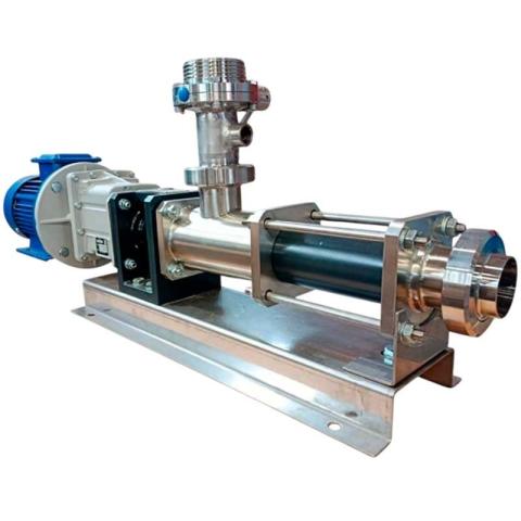 Винтовой насос 3101-0106, AISI 304/EPDM, 1,1 кВт, 380В/50Гц, 400 об/мин, 6 бар для шампуня, геля, бальзамов, мыла