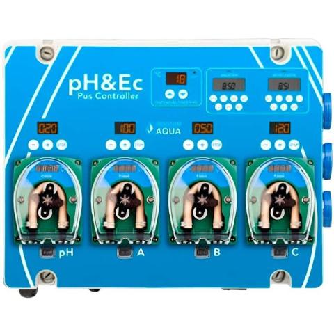 Гидропоника, гидропоническая система PROSYSTEM AQUA с контроллером pH&EC Plus, 0–4 л/ч (насос для регулирования pH и 3 насоса для удобрений)